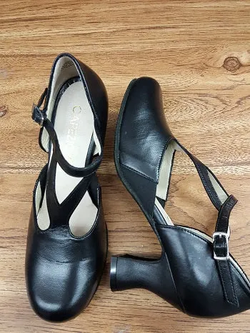 2.5" Aubrey -- Y Strap Ballroom Shoe -- Black