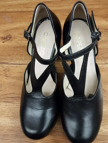 2.5" Aubrey -- Y Strap Ballroom Shoe -- Black