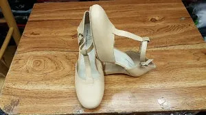 3" Julie -- T-Strap Ballroom Shoe -- Tan