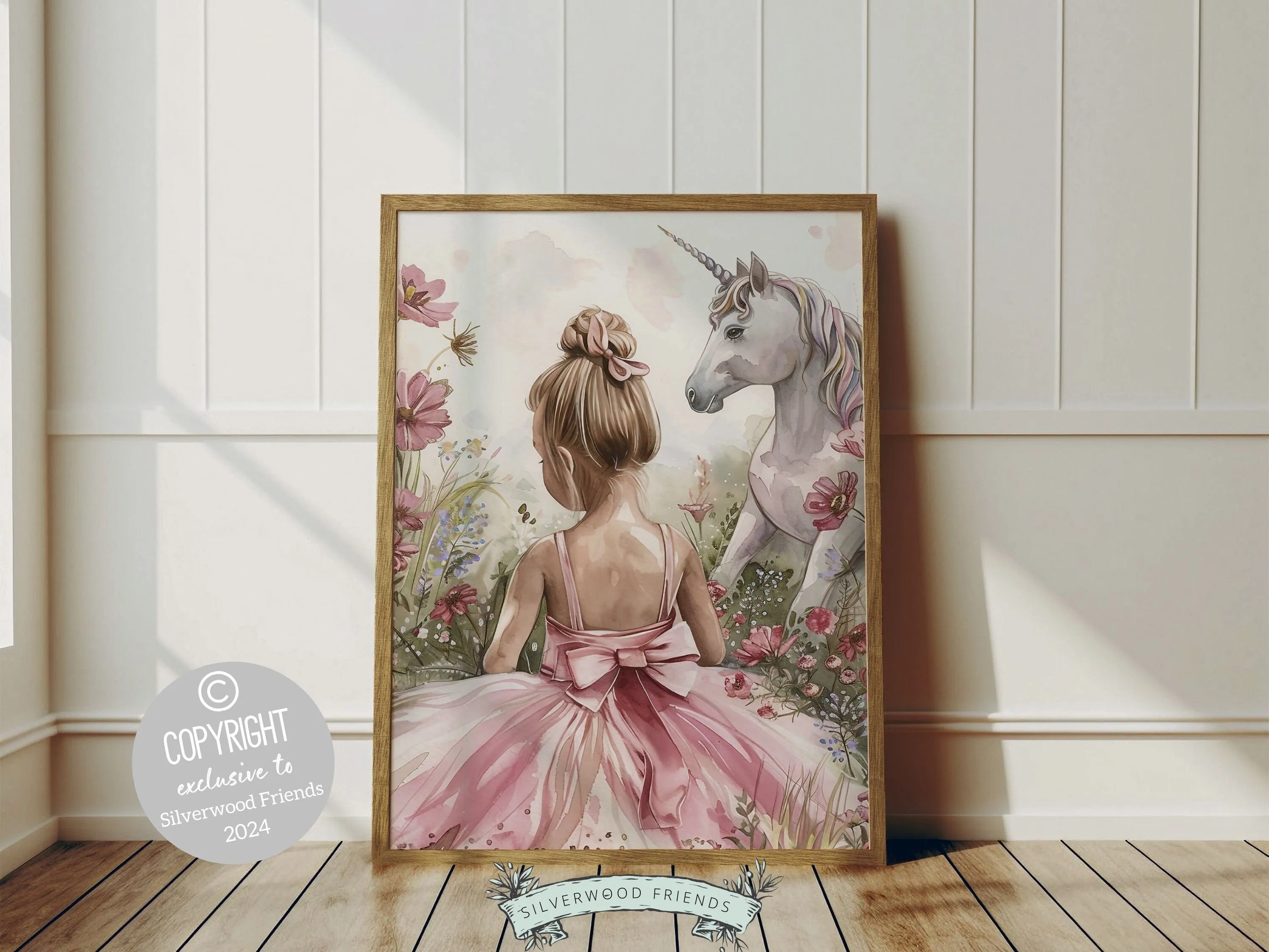 Ballerina Unicorn Nursery Print