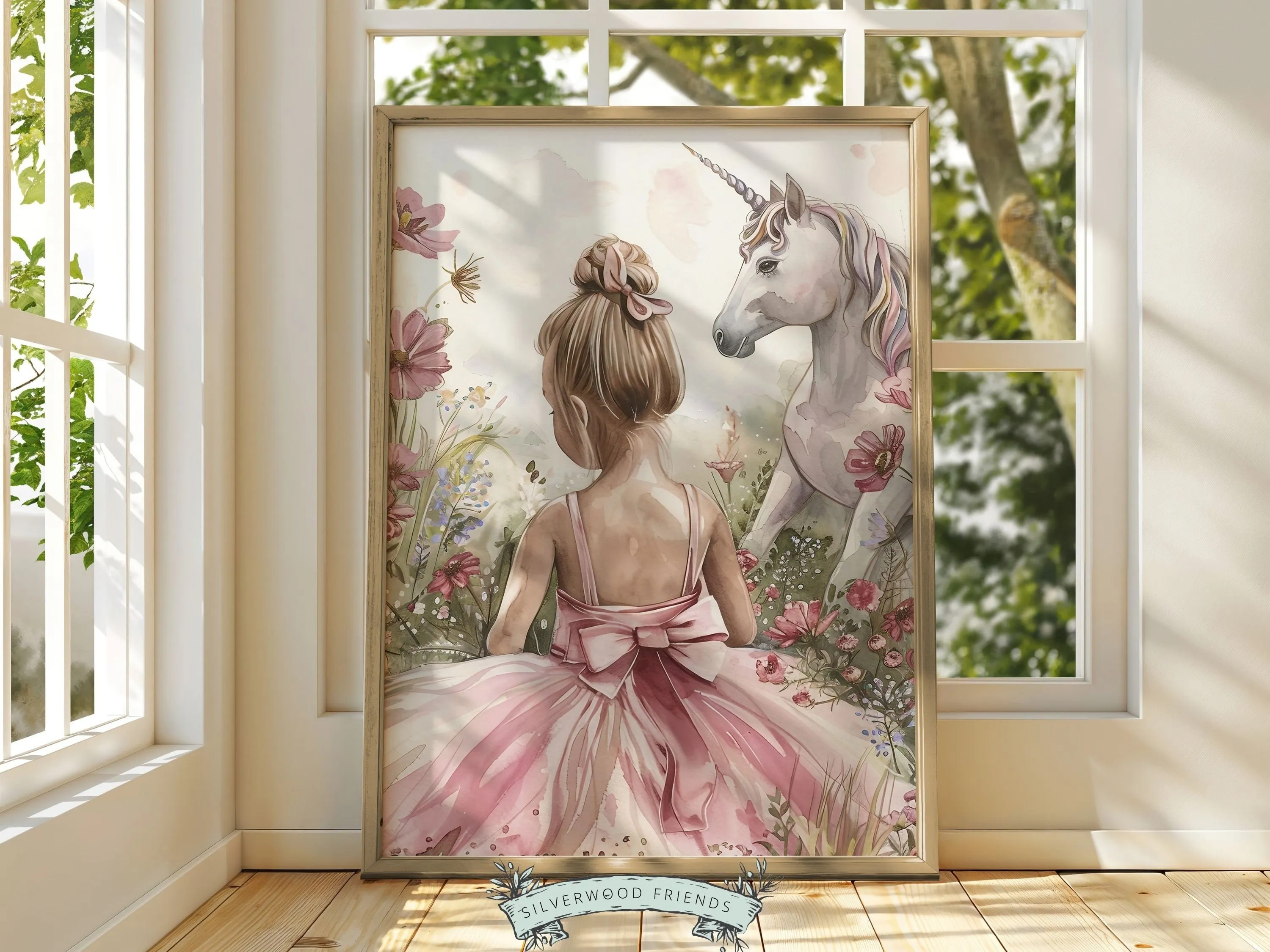 Ballerina Unicorn Nursery Print