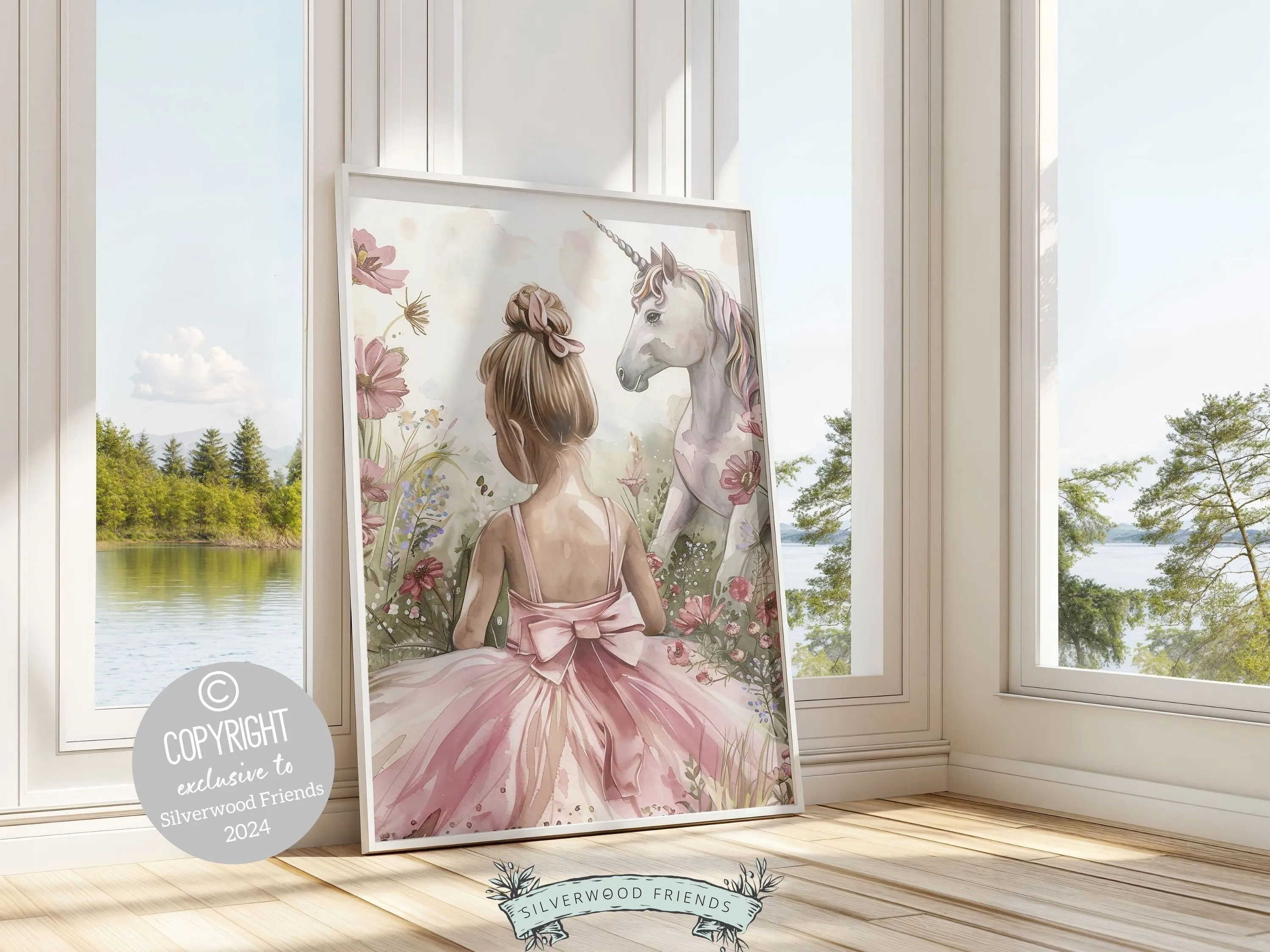 Ballerina Unicorn Nursery Print