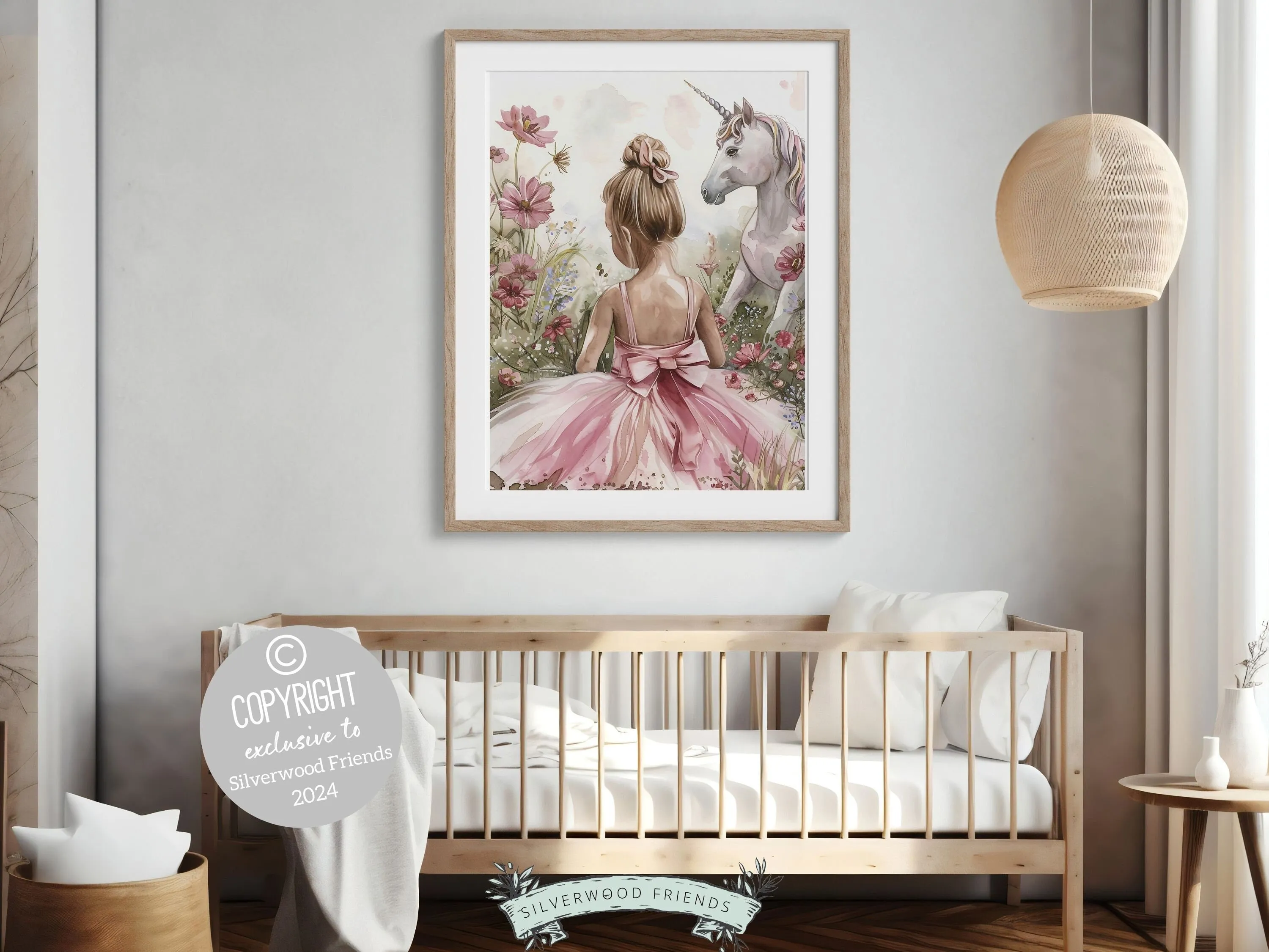 Ballerina Unicorn Nursery Print