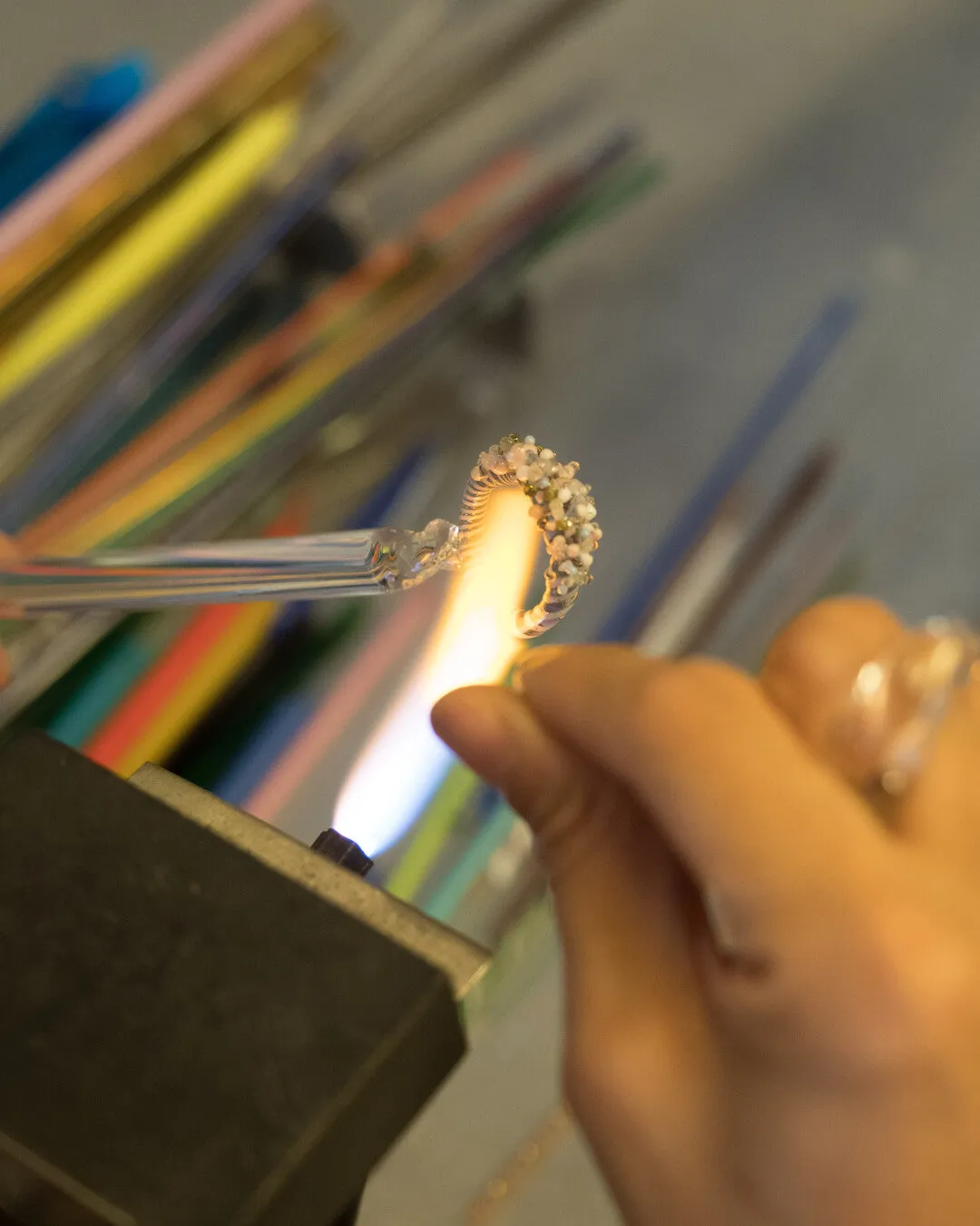 Botanic Clash - Murano glass ring