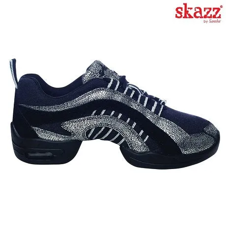 Electron -- Split Sole Dancesneaker -- Black/Silver