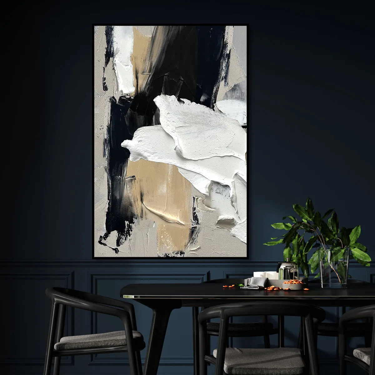 Noir & Gold Abstract