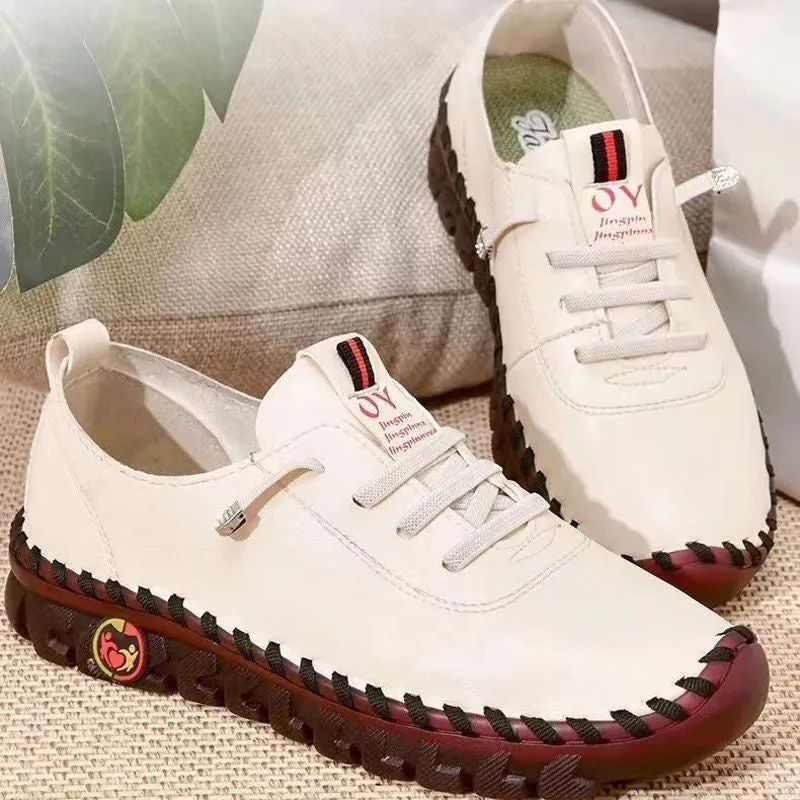 Owlkay Autumn Women's Elastic Soft-Sole Flat Casual Shoes
